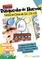 Vista previa - Juegos / Gamificación - Búsqueda de Huevos de Pascua: Notas en Clave de Sol (C4–G5) - Portada