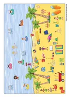 Vorschau - Arbeitsblätter - Schreibanlass: Ein Tag am Meer (Wimmelbild mit Schreibblättern für Klasse 1-4) - Seite 1