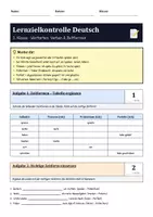 Vorschau - Klassenarbeiten - LZK Deutsch Klasse 3 – Wortarten: Verben & Zeitformen mit Lösungsbogen und Stundenentwurf - Deckblatt