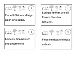 Vorschau - Spiele - Leseaufträge für den Schulhof. Lesespiel - Seite 1