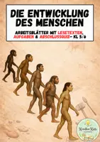 Vorschau - Arbeitsblätter - Entwicklung des Menschen - Steinzeit - Deckblatt