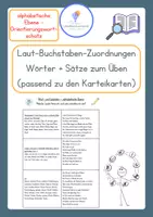 Vorschau - Arbeitsblätter - Anfangsunterricht - Laute + Buchstaben - Klasse 1-3 - Wort- und Satzliste - Deckblatt