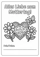 Vorschau - Arbeitsblätter - Mein Muttertags-Heft (Kita & 1. Klasse) – Interaktives Mitmachbuch (Ohne Schreiben) - Deckblatt