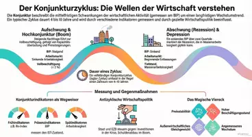 Vorschau - Poster - Konjunkturphasen Infografik Berufskolleg Oberstufe Aufschwung Boom Rezession Depression - Seite 1