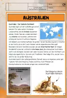 Vorschau - Arbeitsblätter - Kontinente | Einheit 4: Australien | mit Lösungen | PDF & PPTX - Deckblatt