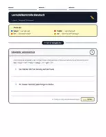 Vorschau - Klassenarbeiten - LZK Deutsch Klasse 3 – Satzglieder (Subjekt, Prädikat, Ort) & Dehnungs-h mit Lösungsbogen - Deckblatt
