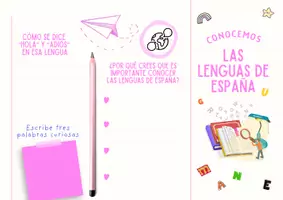 Vista previa - Hojas de trabajo - Tríptico las lenguas de España (3) - Portada