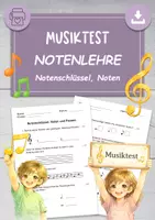 Vorschau - Test - Musiktest Notenschlüssel, Noten, Pausen - Deckblatt