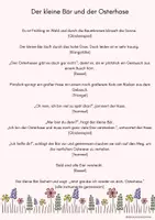 Vorschau - Text - Ostern Klanggeschichte (Der kleine Bär und der Osterhase) - Seite 1