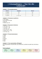 Vorschau - Klassenarbeiten - LZK Deutsch Klasse 3 – Wortarten: Pronomen mit Lösungsbogen - Seite 2