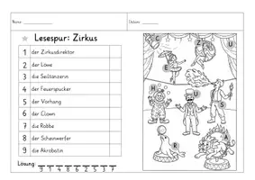 Vorschau - Arbeitsblätter - Lesespur Zirkus (Klasse 1-2) - Seite 3
