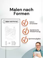 Vorschau - Spiele - Malen nach Formen - Deckblatt