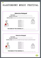 Vista previa - Unidades / Secuencias / Situaciones de Aprendizaje - Escape Room B1-B2: Glastonbury Music Festival - Portada