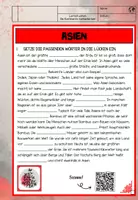 Vorschau - Arbeitsblätter - Kontinente | Einheit 2: Asien | mit Lösungen - Seite 1