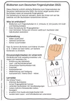 Vorschau - Bildkarten - Deutsches Fingeralphabet DGS Bildkarten – Alphabet (farbig & schwarz-weiß) - Seite 1