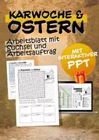 Vorschau - Arbeitsblätter - Karwoche und Ostern – Suchsel, Arbeitsblatt & PPT - Deckblatt