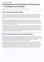 Vorschau - Arbeitsblätter - Travel and Cultural Experiences – Learning from the World | Reading Comprehension - Seite 3