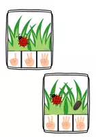 Voorbeeld - Taakkaarten - Thema kriebeldiertjes & lente activiteiten - Voorblad