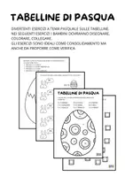 anteprima - Esercizi - PRESENTAZIONE DI TABELLINE DI PASQUA - Pagina di copertina
