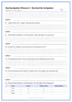 Vorschau - Stundenentwürfe - Sachaufgaben 2. Klasse – 10 differenzierte Arbeitsblätter | Mathe üben leicht gemacht - Seite 1