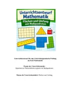 Vorschau - Stundenentwürfe - Unterrichtsentwurf Mathematik Flächen und Umfang - Deckblatt