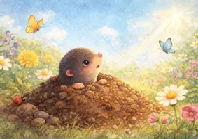 Vorschau - Bildkarten - Kamishibai Geschichte Frühling - Theo der Maulwurf - Seite 3