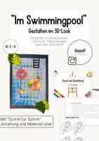 Vorschau - Stundenentwürfe - "Im Swimmpingpool" | Kunst mit Perspektive im Sommer (Klasse 3-4) - Deckblatt
