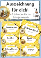 Vorschau - Poster - Auszeichnung für dich! Urkunden für das Schuljahresende - Deckblatt