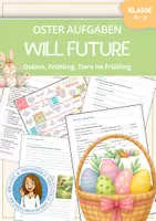 Vorschau - Arbeitsblätter - Will Future - Ostern / Easter & Frühlingsaufgaben - Deckblatt