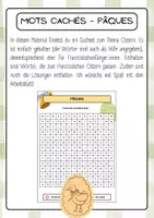 Vorschau - Arbeitsblätter - Mots cachés - Pâques (débutant) - Deckblatt