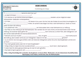 Vorschau - Arbeitsblätter - Wegbeschreibung - Seite 1