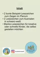 Vorschau - Mal- und Bastelvorlagen - Igel Klassentier Lesezeichen - Basteln und Ausmalen - Igelklasse - Seite 1