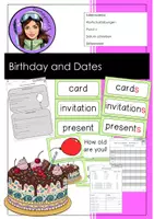 Vorschau - Stationenlernen - Birthdays - Geburtstag und Datum im Englischunterricht - Deckblatt