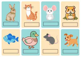 Vorschau - Merkblätter - Animals Lernkarten zum Ausschneiden und lernen Klasse 3-4 - Seite 1