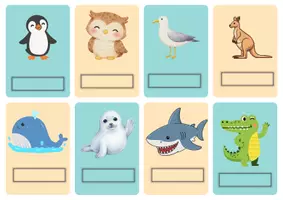 Vorschau - Merkblätter - Animals Lernkarten zum Ausschneiden und lernen Klasse 3-4 - Seite 3