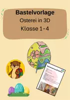 Vorschau - Mal- und Bastelvorlagen - Bastelvorlage Osterei in 3D - Deckblatt