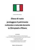 Vorschau - Arbeitsblätter - Italienisch Oberstufe Rollenspiel patrimonio Milano Olimpiadi - Deckblatt