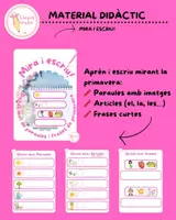 Vista previa - Tarjetas / Manipulativos - Mira i escriu🔎✏️🩷 - Portada