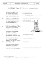 Vorschau - Test - Klassenarbeit - Ballade untersuchen - Der König in Thule - Klasse 7 - Deckblatt