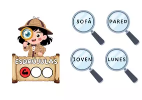 Vista previa - Manualidades / Dibujos para colorear - DETECTIVES DE PALABRAS: AGUDAS, LLANAS Y ESDRÚJULAS - página 2