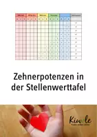 Vorschau - Arbeitsblätter - Die Zehnerpotenzen in der Stellenwerttafel - Deckblatt
