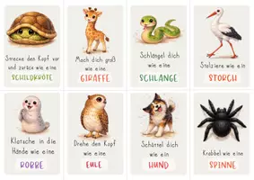 Vorschau - Spiele - Bewegungskarten TIERE für Grundschule und Vorschule - Seite 3