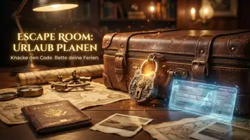 Vorschau - Spiele - Escape Room Deutsch A1–A2 – Urlaub & Reisen | Sprechspiel DaF/DaZ | Kommunikation & Wortschatz - Seite 1