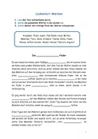Vorschau - Arbeitsblätter - Die magische Feder: Lückentext - Deckblatt