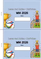 Vorschau - Arbeitsblätter - Leseheft WM 2026 - 1. & 2. Klasse (Lesen und Malen) ⚽ - Seite 1