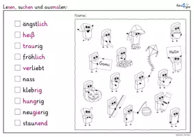 Vorschau - Mal- und Bastelvorlagen - Lesen, suchen und ausmalen mit den Gomis - Seite 2