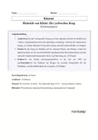Vorschau - Arbeitsblätter - Deutsch Klausur (Oberstufe) – Heinrich von Kleist: Der zerbrochne Krug (Analyse Krugmonolog) inkl. Erwartungshorizont - Seite 1