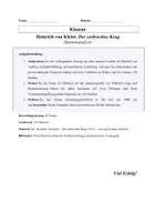 Vorschau - Arbeitsblätter - Deutsch Klausur (Oberstufe) – Heinrich von Kleist: Der zerbrochne Krug (Analyse Neunter Auftritt / Prozessführung) inkl. Erwartungshorizont - Seite 1