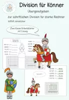 Vorschau - Stationenlernen - Aufgaben für starke Rechner schriftliche Division - Deckblatt