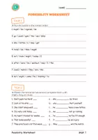 Vorschau - Arbeitsblätter - Possibility Worksheet - Deckblatt
